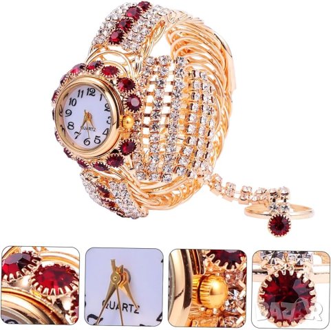 fashion 3v1 дамски часовник гривна и пръстен HOT SALE, снимка 1 - Дамски - 44446823