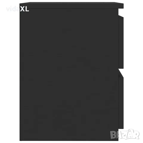 vidaXL Нощни шкафчета, 2 бр, черни, 30x30x40 см, инженерно дърво, снимка 7 - Шкафове - 56147698