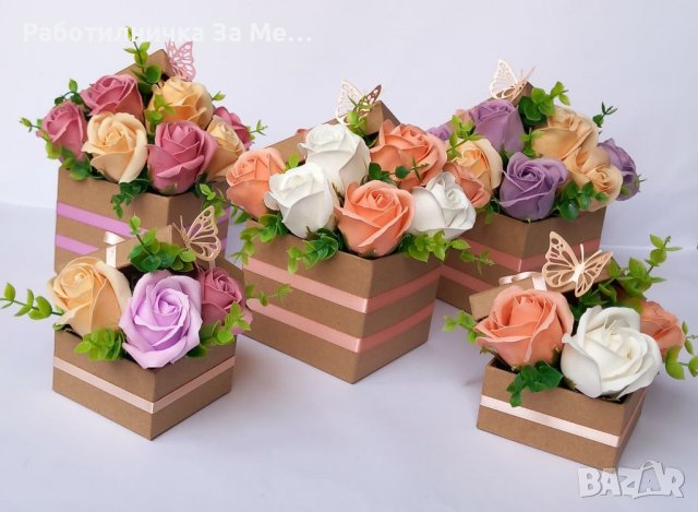 Аранжировки със сапунени рози, снимка 10 - Други - 35978233