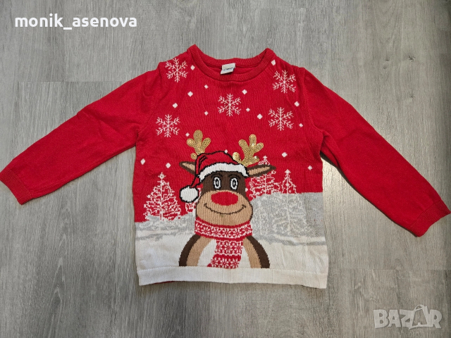 Коледен Пуловер, размер 110-116 