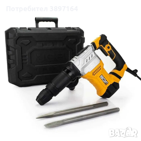 НЕМСКИ КЪРТАЧ JCB в куфар Електрически къртач 1300W SDS Plus JCB-DH1300-E, снимка 1
