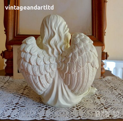 Ангел пазител, статуетка, полирезин, снимка 3 - Антикварни и старинни предмети - 41797985