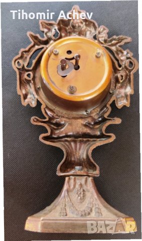 Настолен механичен немски будилник RECORD от бронз, снимка 5 - Антикварни и старинни предмети - 35936373