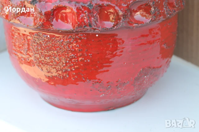 Немска керамична ваза /1970-1980-та гофина/, снимка 8 - Вази - 50714981