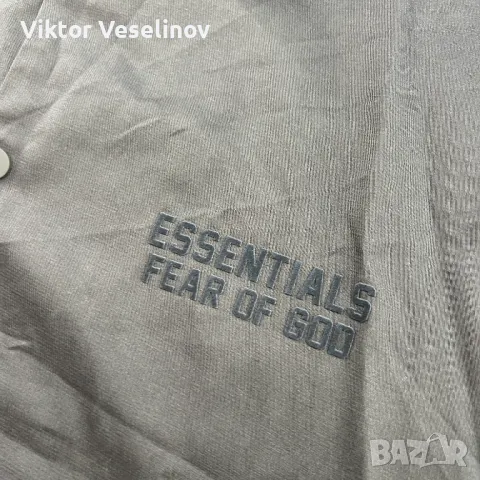 Fear of God essentials Beige Nylon Shirt Размер М Риза, снимка 8 - Ризи - 49830722