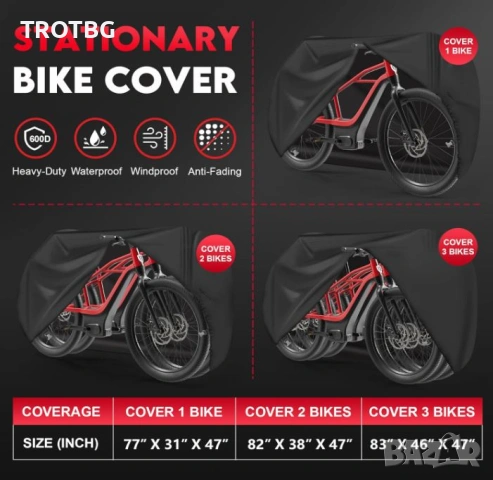 Zettum покривало за велосипеди, снимка 6 - Аксесоари за велосипеди - 53841638