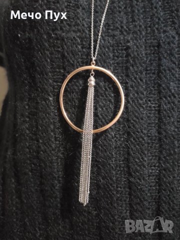 Сребърно колие комплект с обеци (78), снимка 3 - Бижутерийни комплекти - 39033395