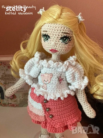 Плетена кукла Ема, снимка 3 - Кукли - 50945971