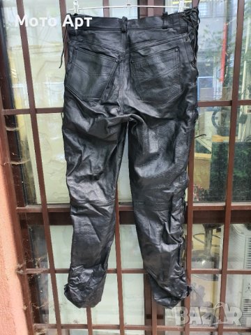 Кожен Рокерски Мото Панталон Размер S XS STEPHANO Ретро Като Нов, снимка 2 - Аксесоари и консумативи - 40760635