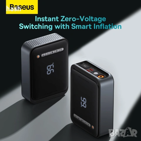 Baseus CGNL020001 Jump Starter външна батерия, 3в1, Стартер за автомобил + външна батерия + компресо, снимка 6 - Аксесоари и консумативи - 53610719