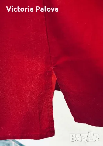 Красива плътна риза/туника  лен и памук, снимка 7 - Ризи - 42623290