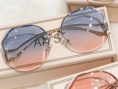 Модерни дамски слънчеви очила с интересна форма и преливащи цветове, снимка 2 - Слънчеви и диоптрични очила - 41473730