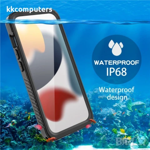 iPhone 15 Pro Max REDPEPPER Водоустойчив / Удароустойчив Калъф + Скрийн Протектор – Черен, IP68, снимка 2 - Калъфи, кейсове - 50797376