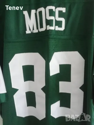 New York Jets Moss Reebok NFL XL+2 оригинална тениска фланелка jersey Джетс Ню Йорк, снимка 5 - Тениски - 50378485