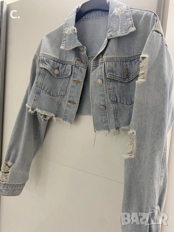 Дамско дънково яке