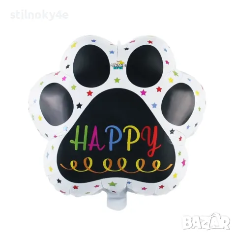 Парти балон за рожден ден на домашен любимец във формата на лапа Балони за рожден ден на куче/коте, снимка 1