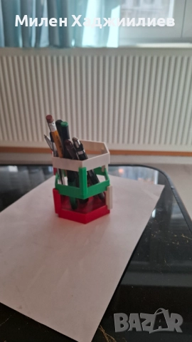 Моливник - бяло, зелено, червено, снимка 4 - Други стоки за дома - 52910123