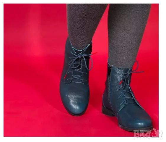 Think Booties сини Agrat azur номер 38,5-39  боти/обувки , снимка 6 - Дамски боти - 48657331