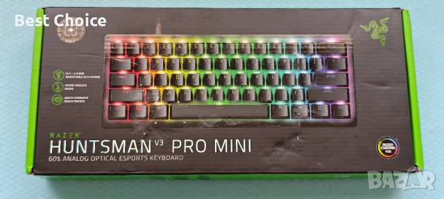 Геймърска клавиатура Razer Huntsman V3 Pro Mini, снимка 2 - Клавиатури и мишки - 52765997