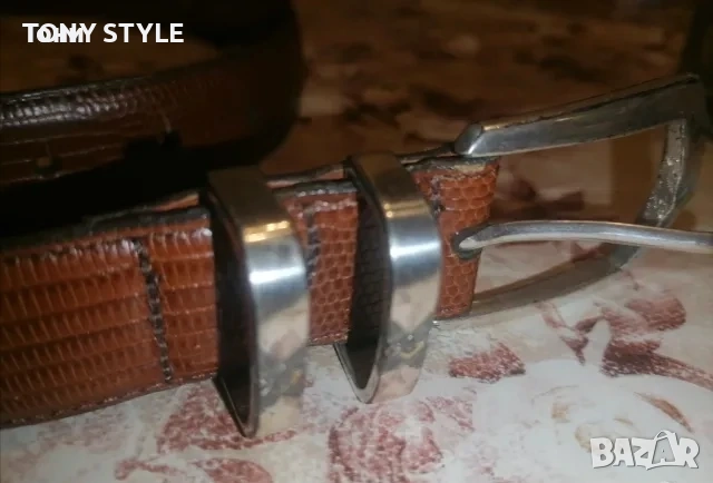 GROOKHORN Оригинал Нов Мъжки Колан Изцяло от Естествена Кожа 110см., снимка 6 - Колани - 51644535