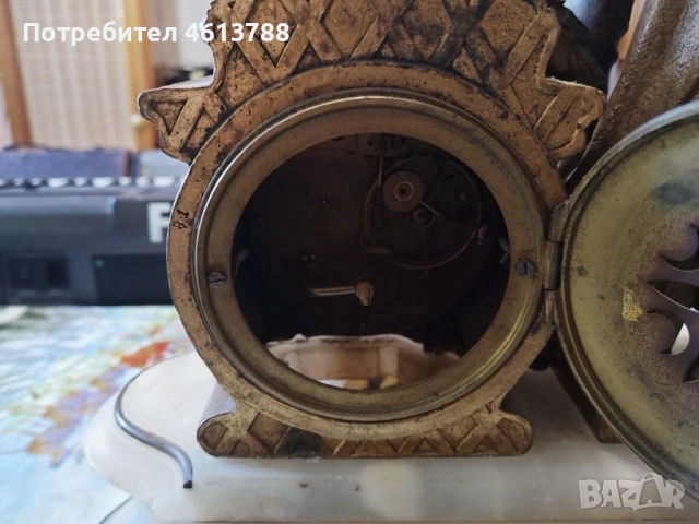 Френски каминен часовник, снимка 12 - Антикварни и старинни предмети - 52157609