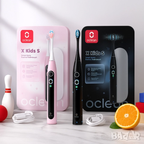 Електрическа четка за зъби Oclean X Kids Set, 1бp. накрайник, Калъф, снимка 2 - Друга електроника - 51947919