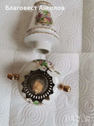 Порцеланова газена лампа с дефект, снимка 5 - Антикварни и старинни предмети - 49877202