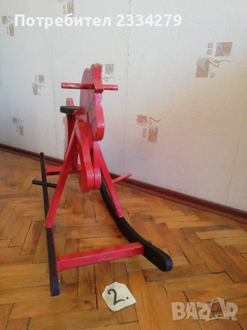 Стари дървени люлка-легло, люлеещ кон и атрибут за обучение, дървени рисувани. , снимка 8 - Антикварни и старинни предмети - 53865268