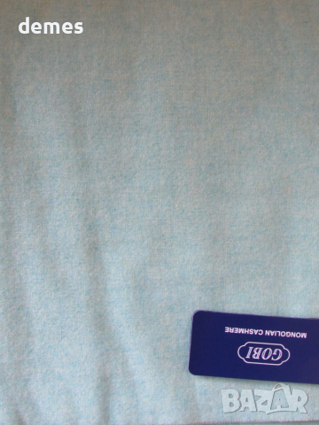  Фин шал 100% кашмир, цвят мента, Монголия, снимка 14 - Шалове - 23468336