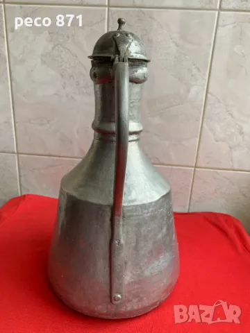 Стар бакърен гюм/кана, снимка 4 - Антикварни и старинни предмети - 49617411
