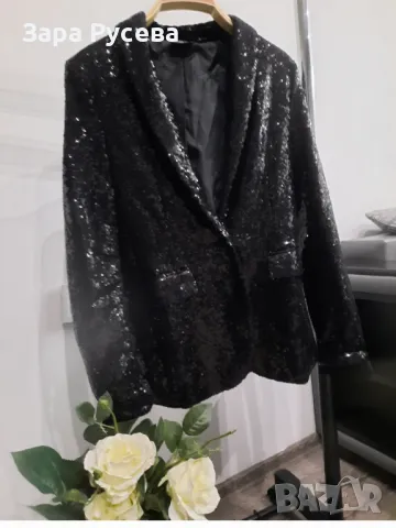 Пайетено елегантно сако, снимка 4 - Сака - 47373310