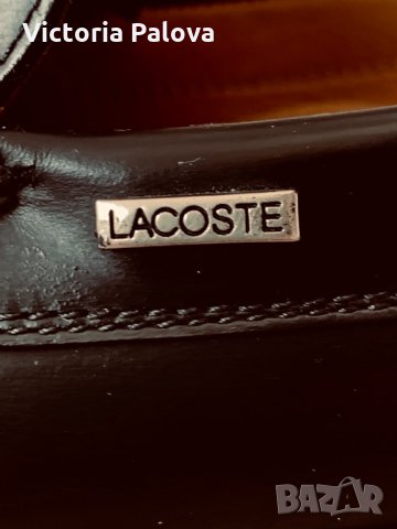 Кожени маркови обувки- лоуфъри LACOSTE, снимка 7 - Ежедневни обувки - 36029674