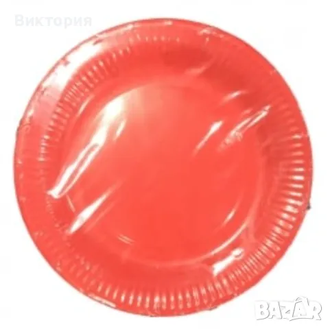 червени малки чинийки , снимка 1