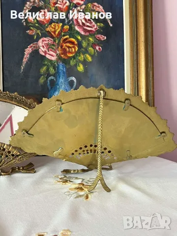 Антикварни бронзови огледала във формата на ветрила стил Наполеон III . Много редки и кресиви., снимка 6 - Антикварни и старинни предмети - 48484719