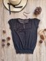 Дамска блуза с къс ръкав, черна, прозрачна  - модел 21, снимка 1 - Корсети, бюстиета, топове - 39752858