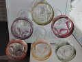 Кристални чаши-комплект от шест броя,многоцветен кристал, снимка 15