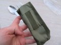 Туристически комплект хранене на Испанската армия нож вилица лъжица военен , снимка 4