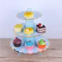 Триетажна поставка за кексчета и десерти/Парти поставка за кексчета/Триетажна поставка за мъфини, снимка 2