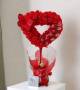 Сърце с цветя и бонбони , снимка 1 - Изкуствени цветя - 44628994