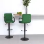 vidaXL Бар табуретки, 2 бр, тъмнозелени, кадифе（SKU: 334662）, снимка 2