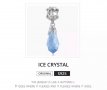 Талисман за гривна Пандора сребро зимна ледена висулка 925 Ice Crystal модел 002, снимка 2