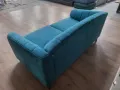 Дизайнерски син диван от плат голяма двойка, снимка 2