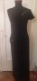 Дълга асиметрична черна еластична рокля размер М/Л, снимка 5