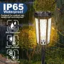 FANTICDE 4 броя соларни градински лампи , IP65 водоустойчиви, топло жълто/RGB цветен градиент, снимка 7