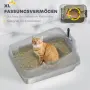 PawHut Котешка тоалетна от неръждаема стомана, снимка 8