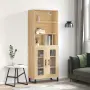 vidaXL Висок шкаф, дъб сонома, 69,5x34x180 см, инженерно дърво, снимка 2