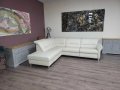 Кремав кожен ъглов диван MM-ZE1148 с електрически релакс механизъм, снимка 1 - Дивани и мека мебел - 44244932