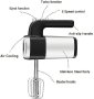 Нов Електрически ръчен миксер бъркалка 5 скорости Неръждаема стомана Кухня Дом, снимка 5