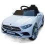 Бяла акумулаторна кола Mercedes Benz CLS350 с кожена седалка 12V, снимка 5