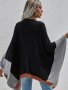 Дамска широка модна жилетка с цветни блокове - 023, снимка 8